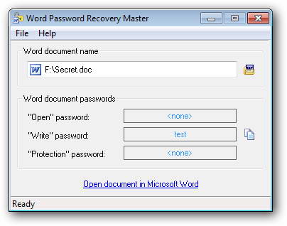 Word Password Recovery Master