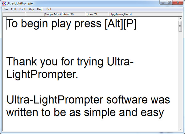 提词器软件Ultra-LightPrompter截图