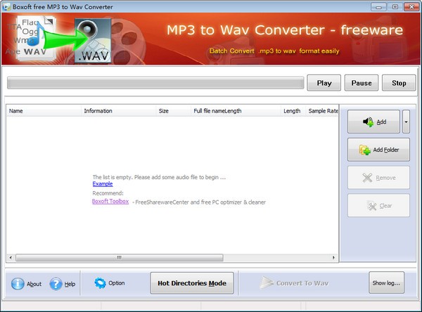 Boxoft MP3 to WAV Converter截图1