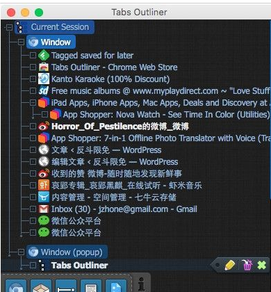 tabs outliner chrome