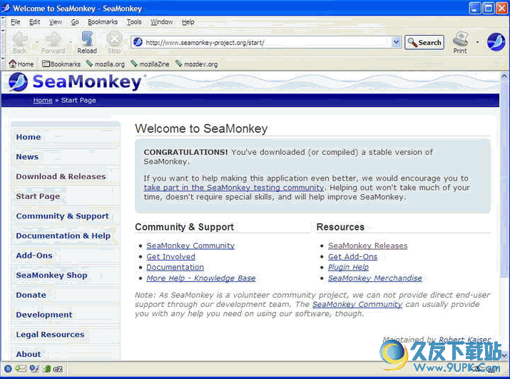 Mozilla SeaMonkey For Linux[Web应用程序套件] 汉化版