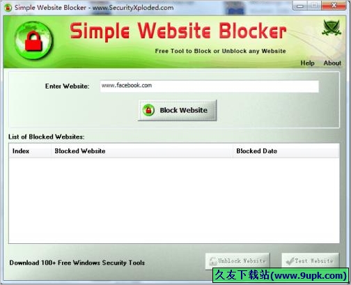 Simple Website Blocker 免安装版[电脑网址屏蔽器]