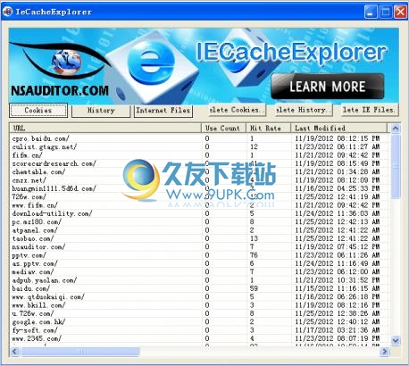 IeCacheExplorer 英文版[ie缓存查看器]