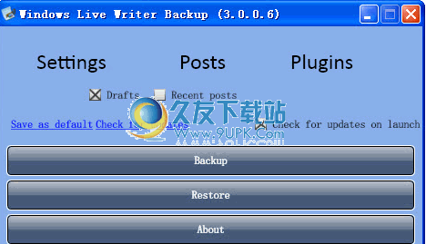 Windows Live Writer Backup下载英文版_博客编辑器备份工具