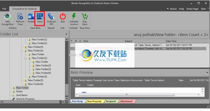 ShovivGroupwisetoOutlookConverter