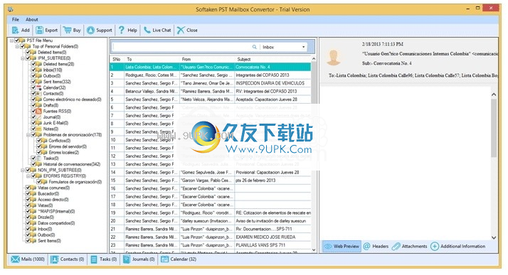 Softaken PST Mailbox Converter