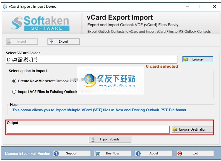 Softaken VCard Export Import