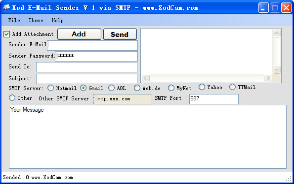 Xod E-mail Sender 英文版