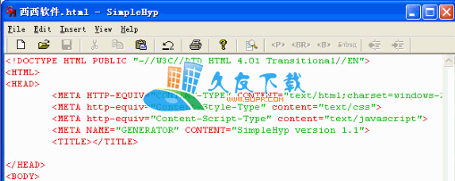 【html文档编辑器】SimpleHyp 英文版