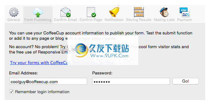 CoffeeCup Web Form Builder