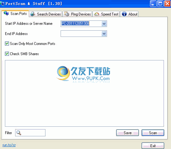 PortScan 英文免安装版_扫描网络设备程序
