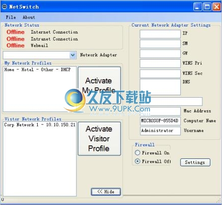 NetSwitch下 载英文免安装版