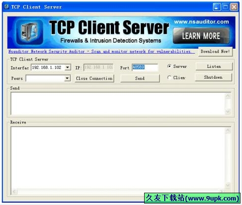 TCP Client Server 免安装版[网络端口查看工具]