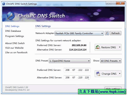 ChrisPC DNS Switch 免安装版[DNS地址切换器]