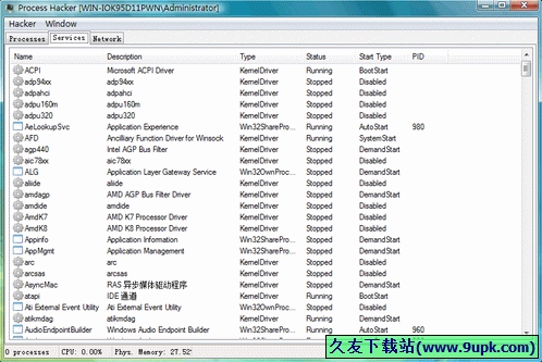 Process Hacker x(查看管理进程)英文版