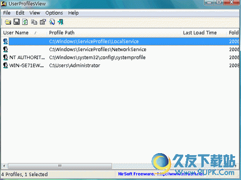 UserProfilesView[本机用户配置查看器软件] 中文免安装版