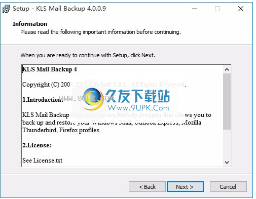 KLSMailBackup