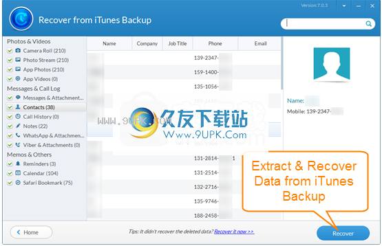 Jihosoft iTunes Backup Extractor