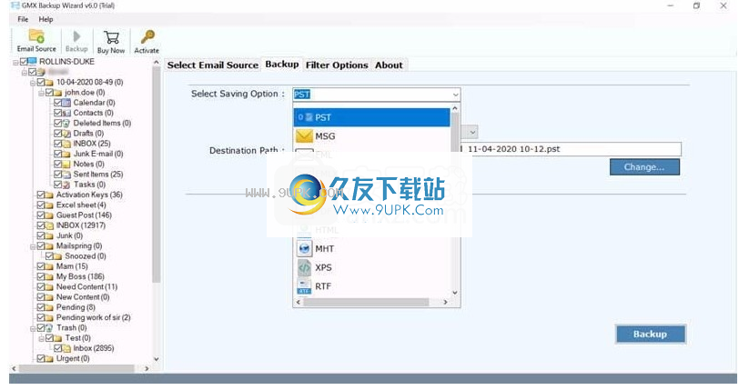 GMX Backup Wizard截图1