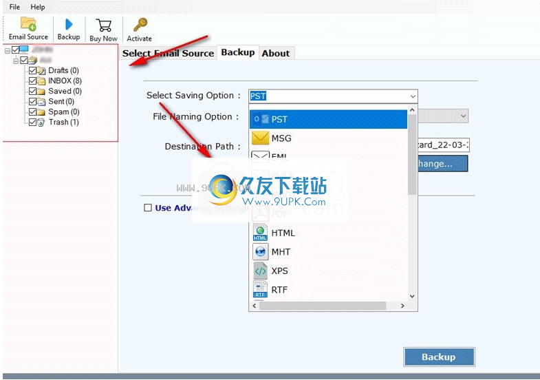 MailWorld Backup Wizard