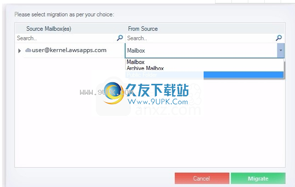 AmazonWorkMailBackupRestore