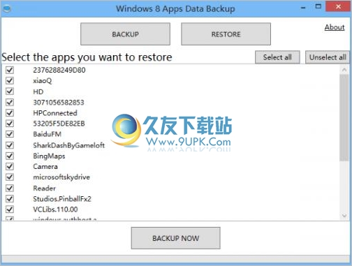 Windows Apps Data Backup 英文版