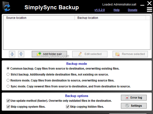 SimplySync Backup