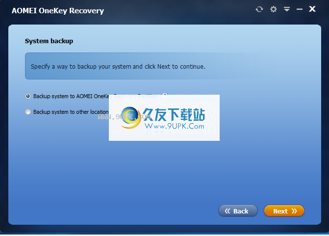 AOMEI OneKey Recovery