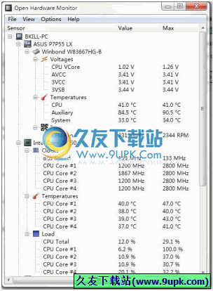 Open Hardware Monitor(监测电脑温度风扇电压等) Beta英文版