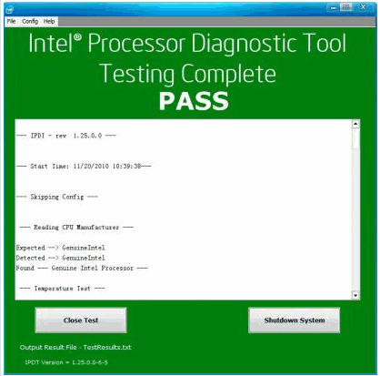 IPDT 免安装[Intel英特尔处理器诊断程序]截图1