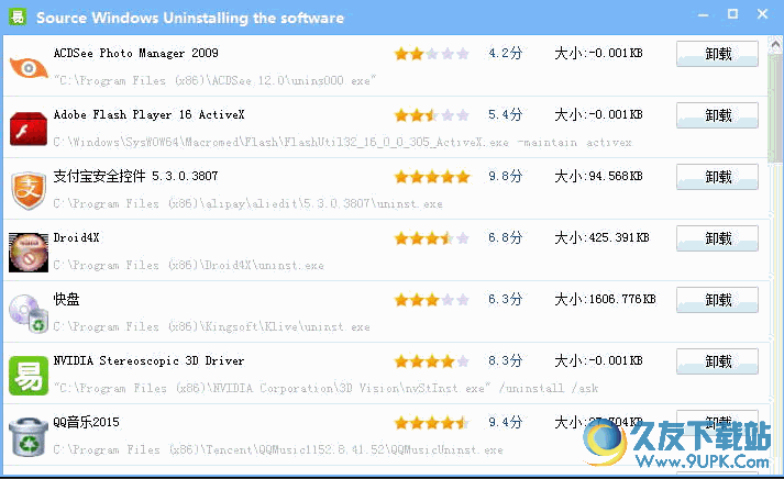 Source Windows Uninstalling the software(源窗口卸载工具)