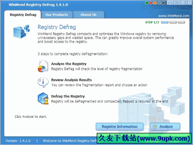 WinMend Registry Defrag 多语正式免安装版[注册表碎片整理清除器]截图1