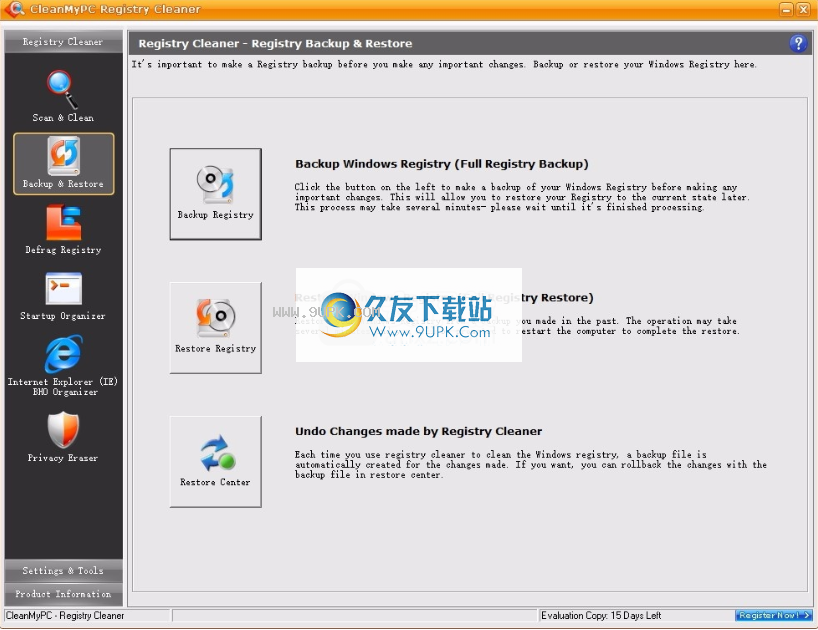 CleanMyPC Registry Cleaner