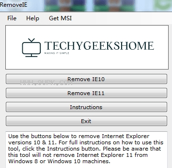 Remove IE