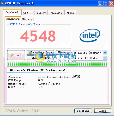 CPU-M Benchmark下载英文版_CPU打分软件