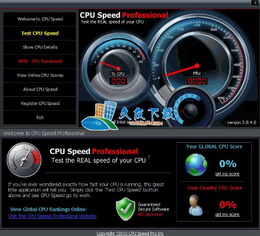 【CPU处理器速度测量软件】CPU Speed Professional下载V英文版