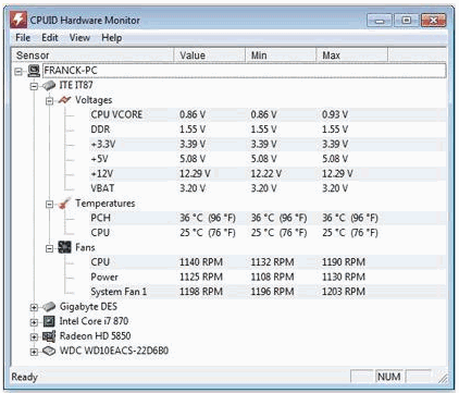HWMonitor Pro 英文特别版|实时监测CPU电压温度等