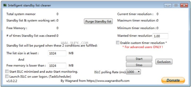 Intelligent standby list cleaner