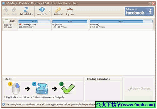 IM-Magic Partition Resizer Free 免安装版[硬盘分区无损调整器]