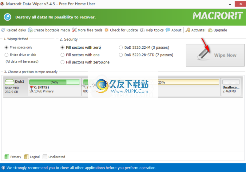 Macrorit Disk Partition Wiper