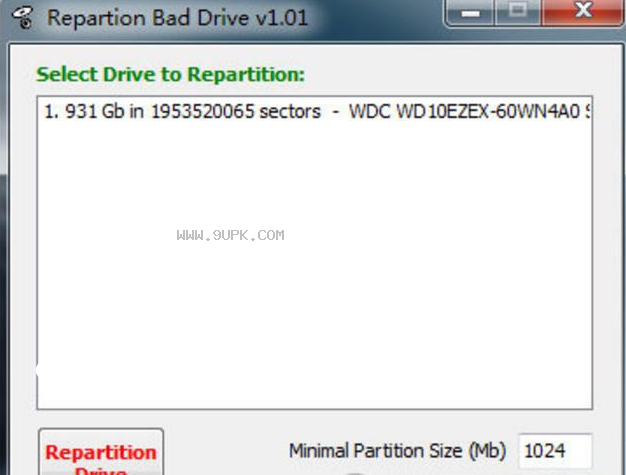 Repartion Bad Drive