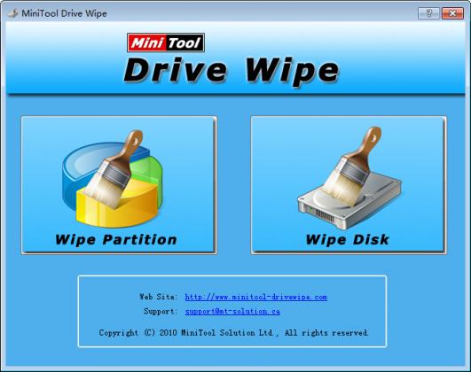 MiniTool Drive Wipe 轻松擦除磁盘或磁盘分区中数据 v [永久免费]