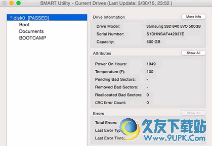 SMART Utility Mac版 v 免费安装版[Mac平台磁盘检测]