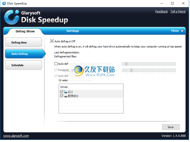 Glarysoft Disk Speedup