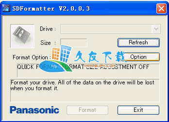 Panasonic SDFormatter _解决SD卡无法格式化截图1