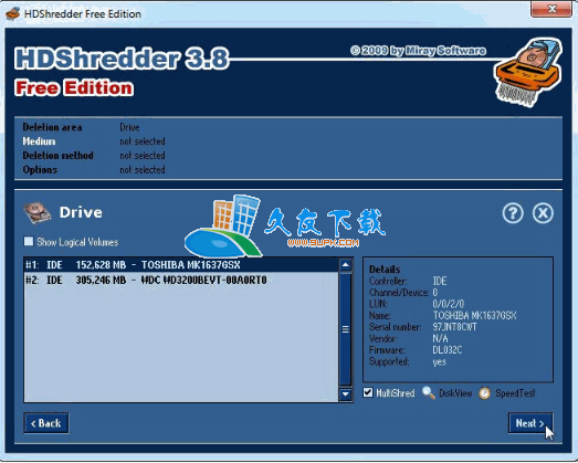 HDShredder 英文版下载,硬盘数据粉碎删除工具