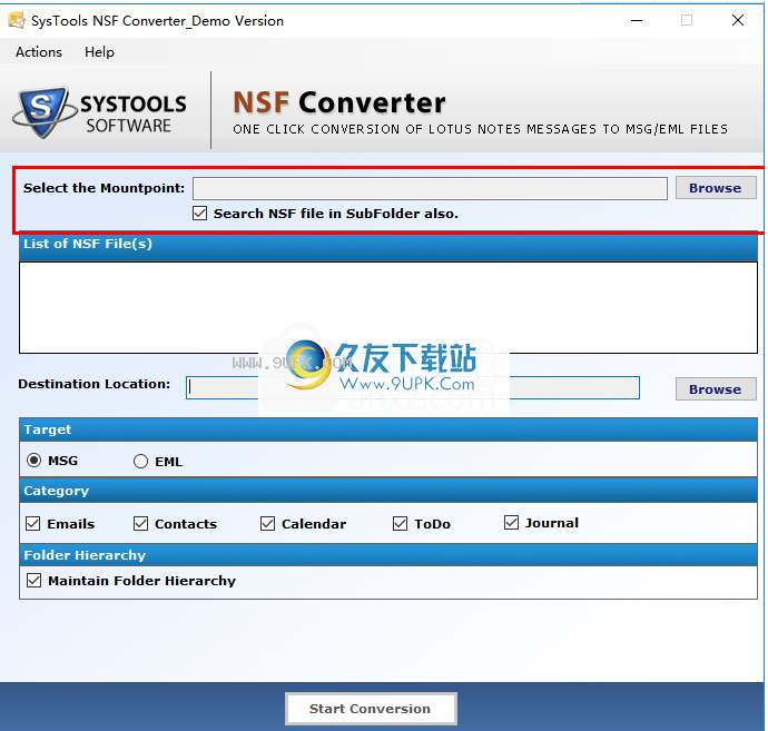 SysToolsNSFConverter