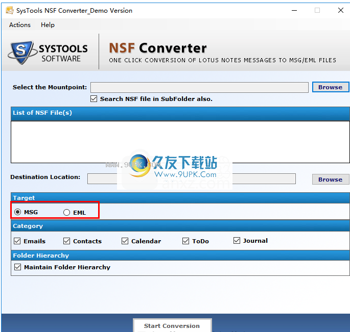 SysToolsNSFConverter