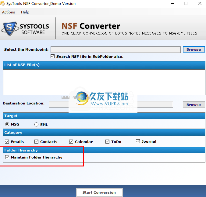 SysToolsNSFConverter