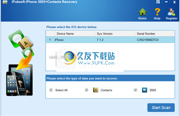 iPubsoft iPhone SMS+Contacts recovery
